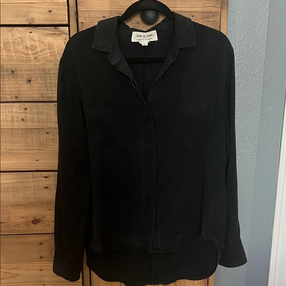 cloth & stone Tops - Cloth & Stone Black Button Down Shirt
